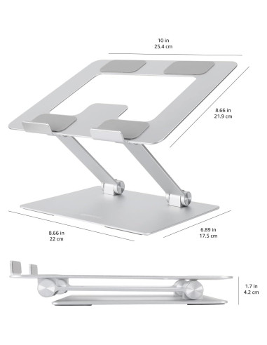 Soporte Ergonómico para Laptop Amazon Basics Ajustable 25.4 cm