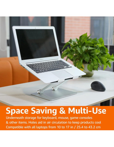 Soporte Ergonómico para Laptop Amazon Basics Ajustable 25.4 cm