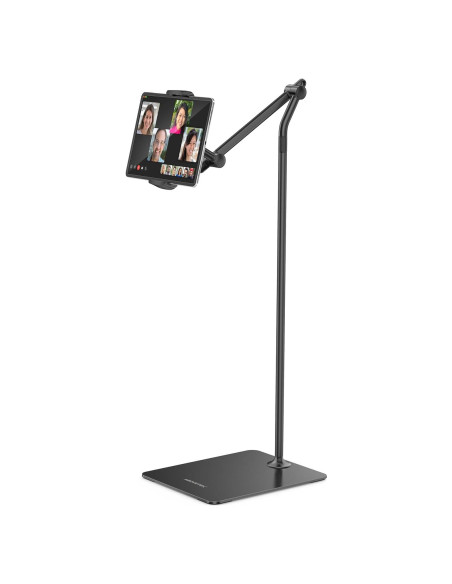 Soporte de Piso AboveTEK Ajustable para Tabletas 360 Negro Soporte de Piso AboveTEK Ajustable para Tabletas 360 Negro