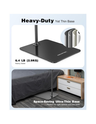 Soporte de Piso AboveTEK Ajustable para Tabletas 360 Negro