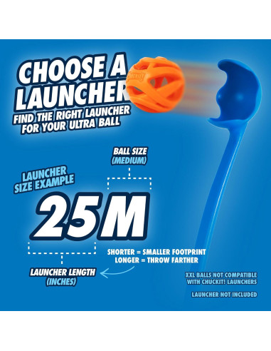 Pelota de Fetch Aérea Chuckit! Mediana 6.35 cm para Perros