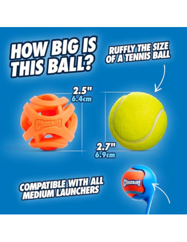 Pelota de Fetch Aérea Chuckit! Mediana 6.35 cm para Perros