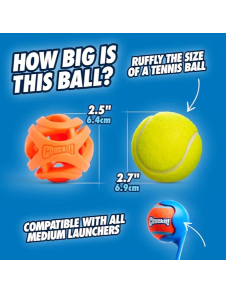 Pelota de Fetch Aérea Chuckit! Mediana 6.35 cm para Perros Pelota de Fetch Aérea Chuckit! Mediana 6.35 cm para Perros