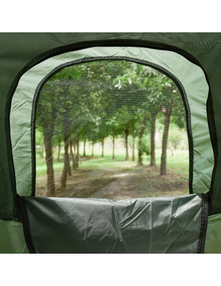 Cama de Camping Plegable Outsunny con Colchón y Saco de Dormir Cama de Camping Plegable Outsunny con Colchón y Saco de Dormir