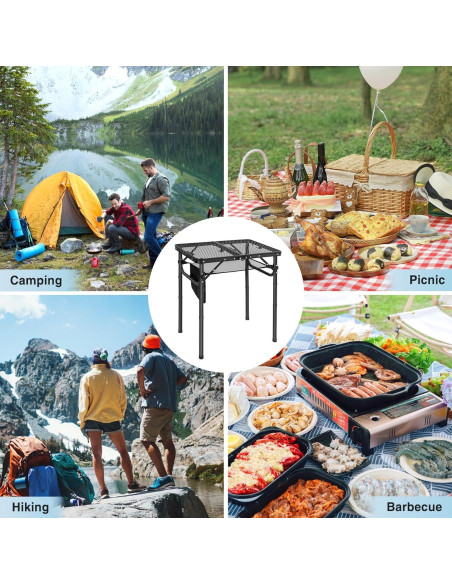 Mesa Plegable RedSwing 60x40cm Ajustable Camping Negra Mesa Plegable RedSwing 60x40cm Ajustable Camping Negra