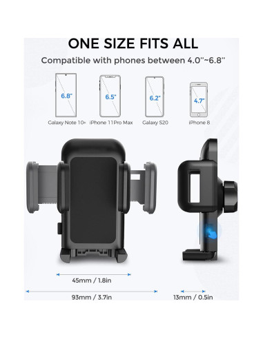 Soporte para Teléfono Móvil VSSMSSA CA051B CD Negro Ajustable