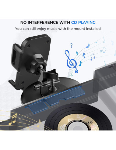 Soporte para Teléfono Móvil VSSMSSA CA051B CD Negro Ajustable