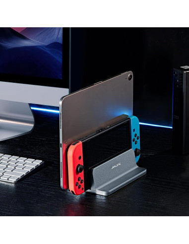 Soporte Vertical para Laptop JARLINK Ajustable Aluminio Gris
