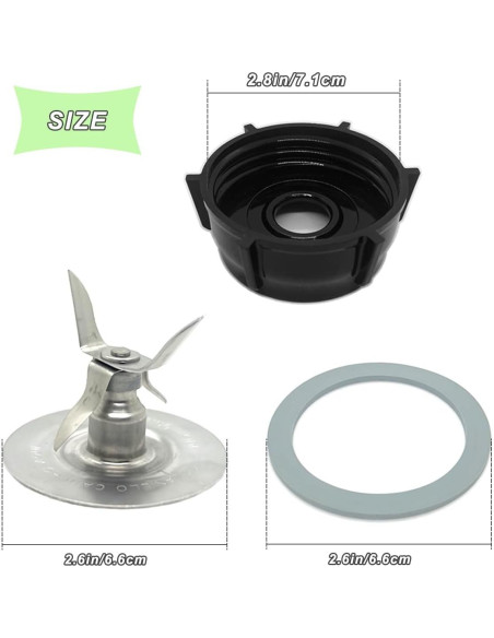 Repuesto Licuadora Oster Cuchilla y Tapa + Anillos de Goma Repuesto Licuadora Oster Cuchilla y Tapa + Anillos de Goma