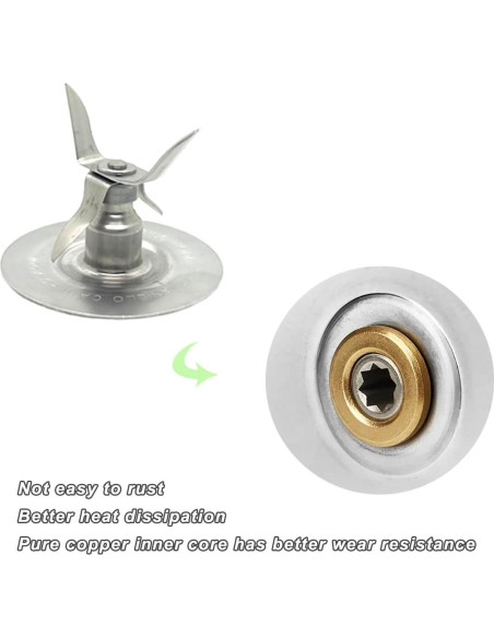 Repuesto Licuadora Oster Cuchilla y Tapa + Anillos de Goma Repuesto Licuadora Oster Cuchilla y Tapa + Anillos de Goma