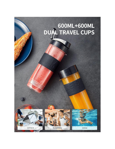 Batidora Personal Yabano 500W 3 en 1 con Botellas 600ml Batidora Personal Yabano 500W 3 en 1 con Botellas 600ml
