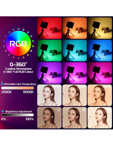 Luz de Video RGB ULANZI LT002 LED Portátil 2500-9000K