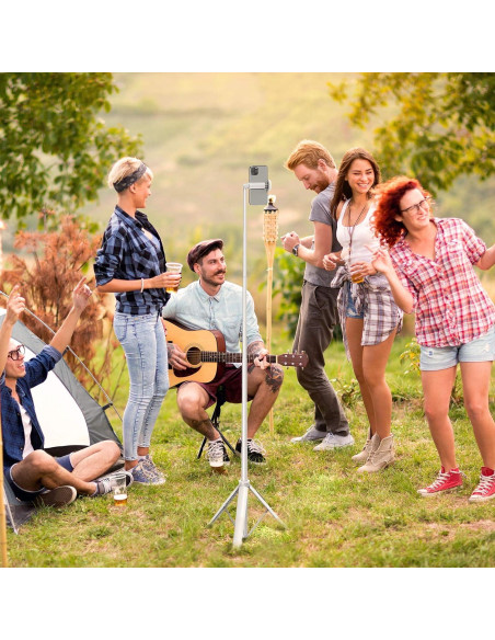 Trípode para Selfie ATUMTEK 129,54 cm Blanco con Control Remoto Trípode para Selfie ATUMTEK 129,54 cm Blanco con Control Remoto