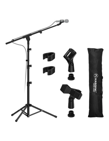 Soporte de Micrófono K KASONIC Trípode Ajustable 73-132 cm Soporte de Micrófono K KASONIC Trípode Ajustable 73-132 cm