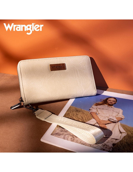 Cartera Wristlet Larga Wrangler para Mujer A-Tan 21.1x12.1cm Cartera Wristlet Larga Wrangler para Mujer A-Tan 21.1x12.1cm