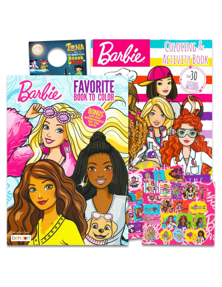 Set de Libros para Colorear Barbie 2 en 1 con Stickers Set de Libros para Colorear Barbie 2 en 1 con Stickers