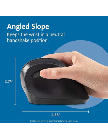 Ratón Inalámbrico Vertical Ergonómico Kensington K75575WW Ratón Inalámbrico Vertical Ergonómico Kensington K75575WW