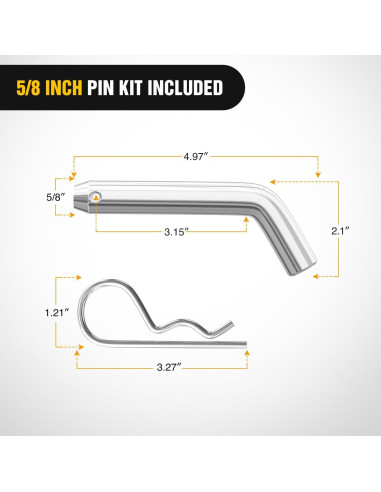 Montura de bola para remolque Nilight 92217B 3402 kg 10 cm