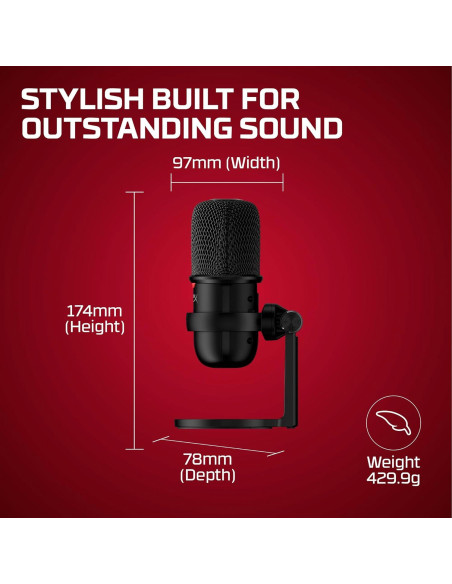 HyperX SoloCast Micrófono USB Condensador para PC y Consolas HyperX SoloCast Micrófono USB Condensador para PC y Consolas