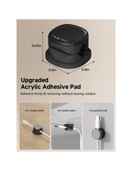 Organizador de Cables Funtin 9-Pack Negro, Clips Adhesivos Organizador de Cables Funtin 9-Pack Negro, Clips Adhesivos
