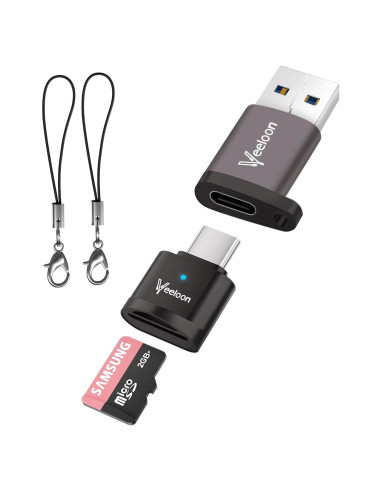 Lector de Tarjeta Micro SD USB-C Veeloon con Adaptador