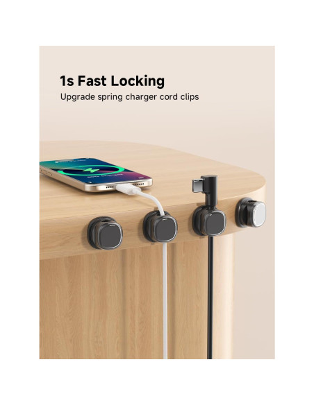 Organizador de Cables Funtin 9-Pack Negro, Clips Adhesivos Organizador de Cables Funtin 9-Pack Negro, Clips Adhesivos