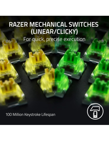 Teclado Mecánico Razer BlackWidow V4 Pro - Interruptores Amarillos