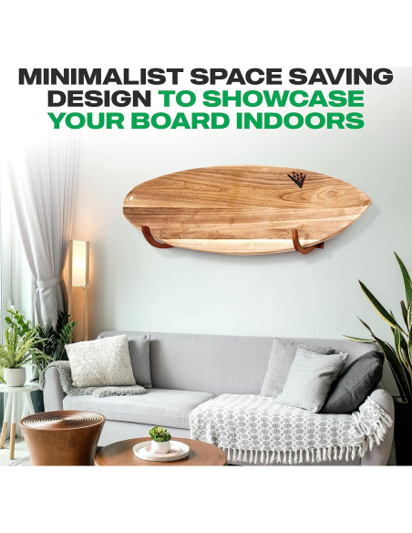 Soporte de Pared COR Surf para Tablas de Surf Madera Oscura Soporte de Pared COR Surf para Tablas de Surf Madera Oscura
