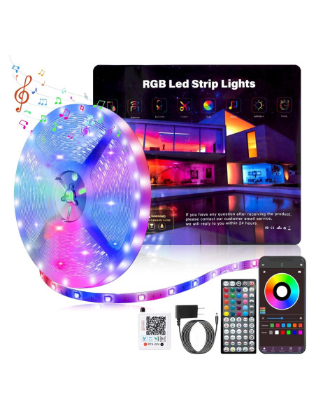 Tira LED RGB 15,24 m Ledagic con control remoto y APP Tira LED RGB 15,24 m Ledagic con control remoto y APP