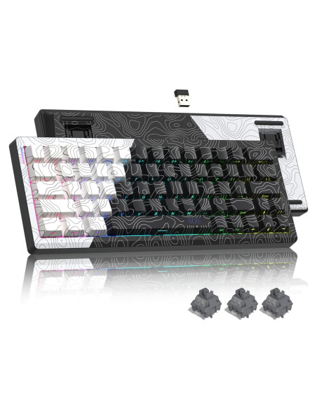 Teclado Mecánico Inalámbrico Womier Q61 60% RGB PBT Teclado Mecánico Inalámbrico Womier Q61 60% RGB PBT