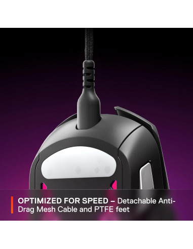 SteelSeries Aerox 5 - Ratón Gaming RGB Ultra-Ligero 66g