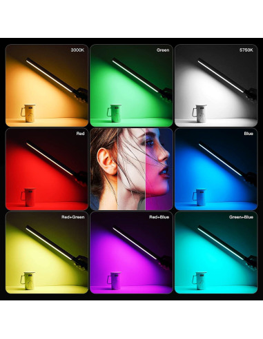 Luz LED Portátil RGB LUXCEO Q508A 1000 Lúmenes Control Remoto