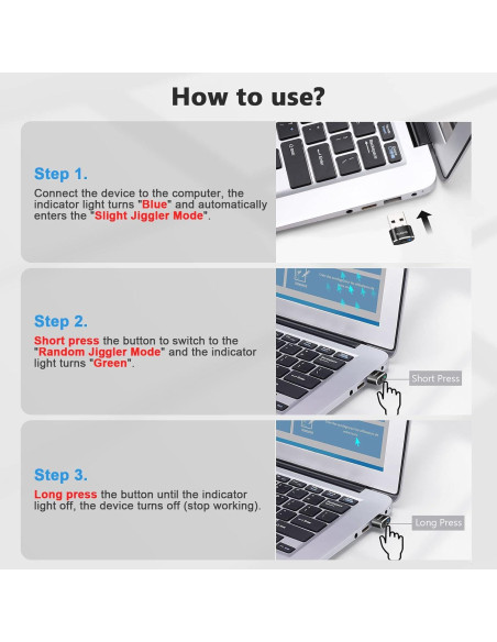 Mouse Jiggler AUEDROT USB Indetectable 2 Modos Negro Mouse Jiggler AUEDROT USB Indetectable 2 Modos Negro