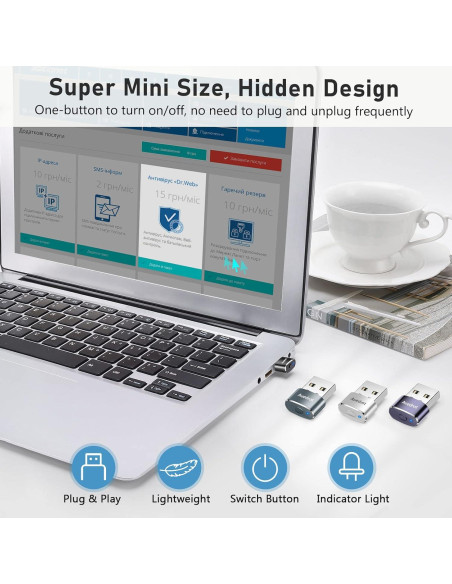 Mouse Jiggler AUEDROT USB Indetectable 2 Modos Negro Mouse Jiggler AUEDROT USB Indetectable 2 Modos Negro