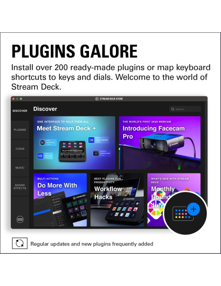 Elgato Stream Deck + Mezclador de Audio 8 Teclas LCD Elgato Stream Deck + Mezclador de Audio 8 Teclas LCD