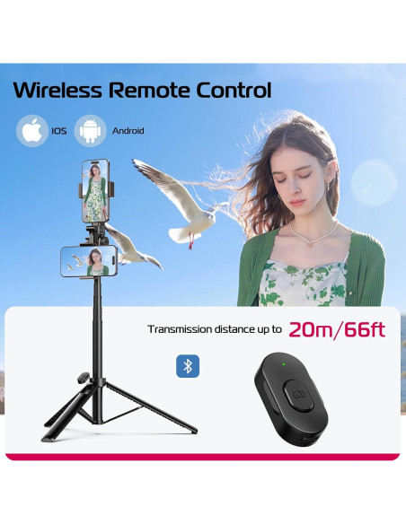 Trípode Extensible ULANZI MT-70 para Teléfono y Cámara 160 cm Trípode Extensible ULANZI MT-70 para Teléfono y Cámara 160 cm