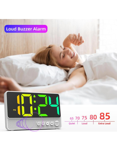 Reloj Despertador Digital XUANZIT LED con Alarma Fuerte