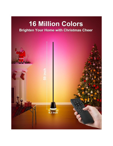 Lámpara de Pie RGB LED Keepsmile HX-818 Control Remoto