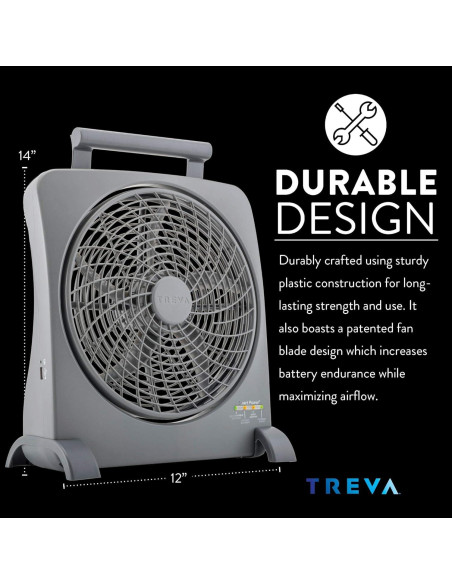 Ventilador Portátil O2COOL Smart Power 25 cm Recargable USB Ventilador Portátil O2COOL Smart Power 25 cm Recargable USB