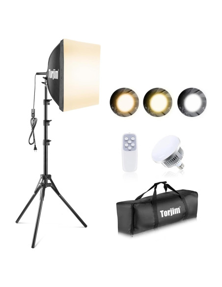 Kit de Iluminación Profesional Torjim Softbox 40cm LED 85W Kit de Iluminación Profesional Torjim Softbox 40cm LED 85W