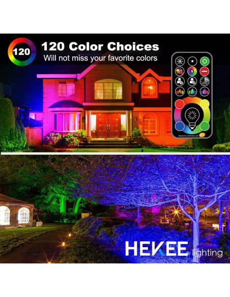 Luz de Inundación LED 50W RGBW HEKEE 5000 Lúmenes IP66 Luz de Inundación LED 50W RGBW HEKEE 5000 Lúmenes IP66