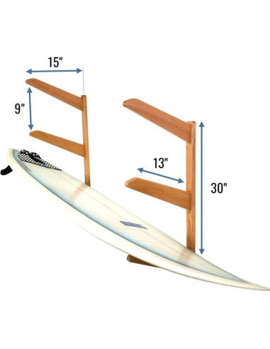 Soporte de Pared para 3 Tablas de Surf StoreYourBoard