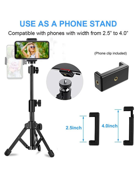 Soporte de Trípode para Webcam JCWINY Ajustable 29.2-45.7cm Soporte de Trípode para Webcam JCWINY Ajustable 29.2-45.7cm