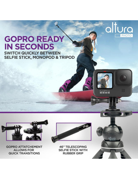 Trípode y Monopod Altura Photo 139.7 cm - Soporte Celular y GoPro Trípode y Monopod Altura Photo 139.7 cm - Soporte Celular y GoPro