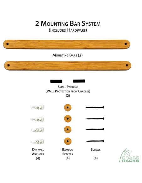 Soporte de Surf Grassracks Bamboo para 4 Tablas - Ecológico Soporte de Surf Grassracks Bamboo para 4 Tablas - Ecológico