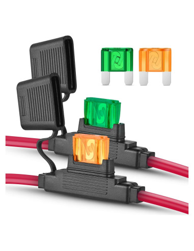 Nilight Soporte de Fusible Maxi 10AWG 2Pcs 30A 40A IP67