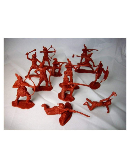 Soldados de Juguete Clásicos Indios Mohawk 54mm 12 Figuras Soldados de Juguete Clásicos Indios Mohawk 54mm 12 Figuras