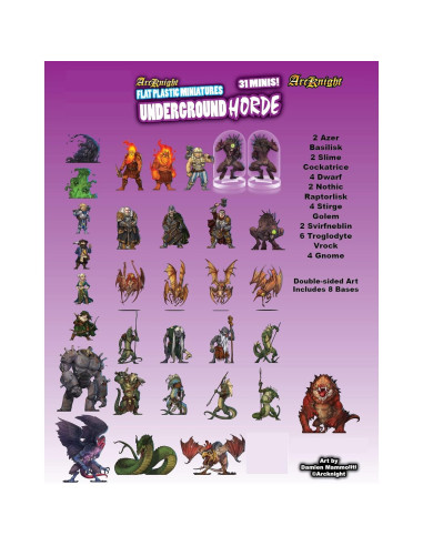 Miniaturas de Plástico Arcknight Horda Subterránea 31 Figuras