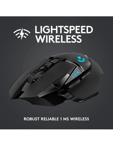 Ratón Inalámbrico para Juegos Logitech G502 Lightspeed - Negro