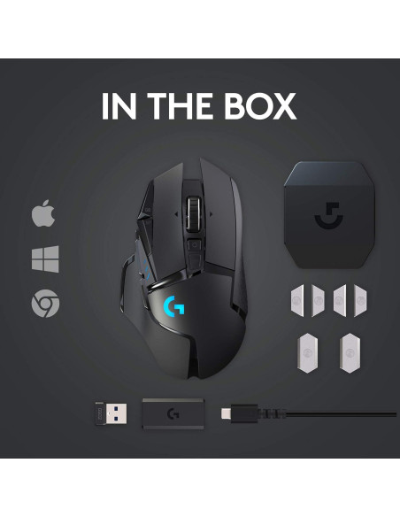 Ratón Inalámbrico para Juegos Logitech G502 Lightspeed - Negro Ratón Inalámbrico para Juegos Logitech G502 Lightspeed - Negro